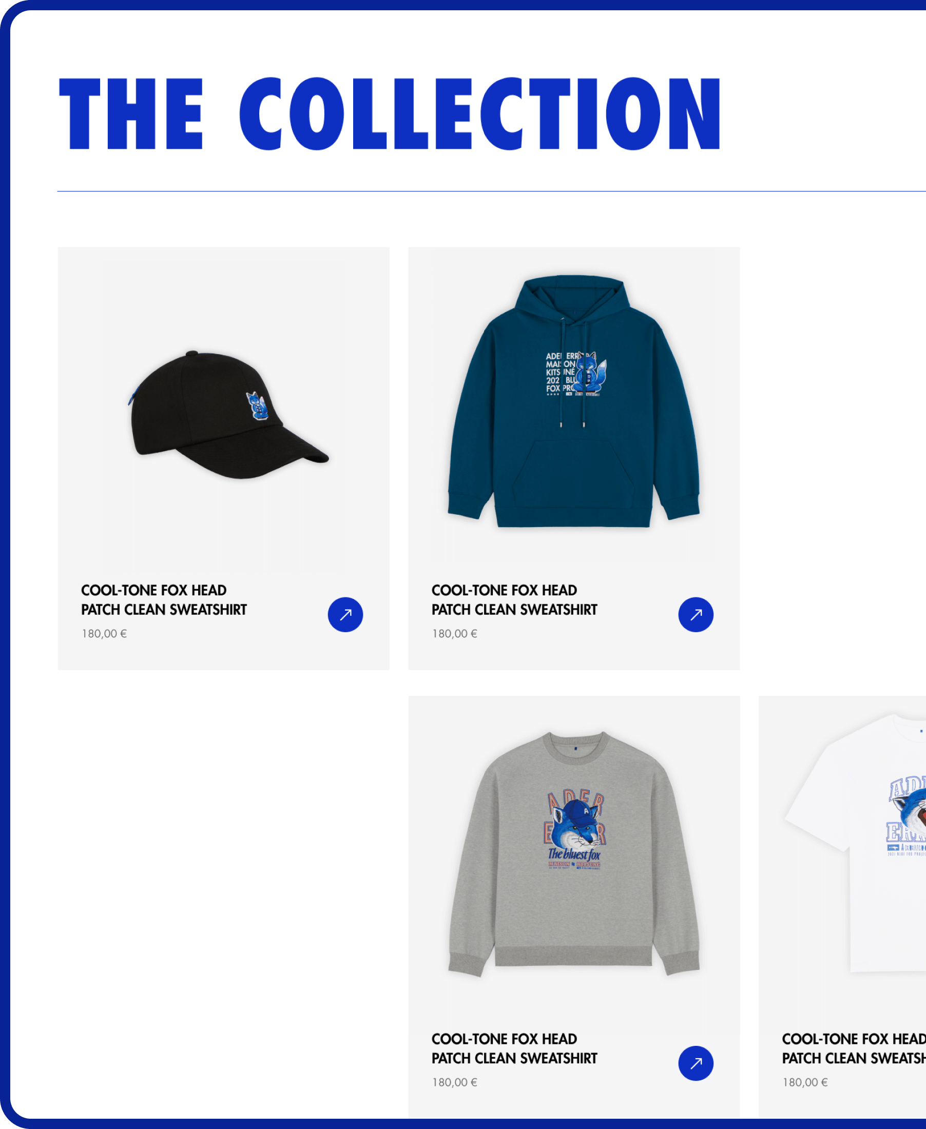 Product collection of the bluest fox