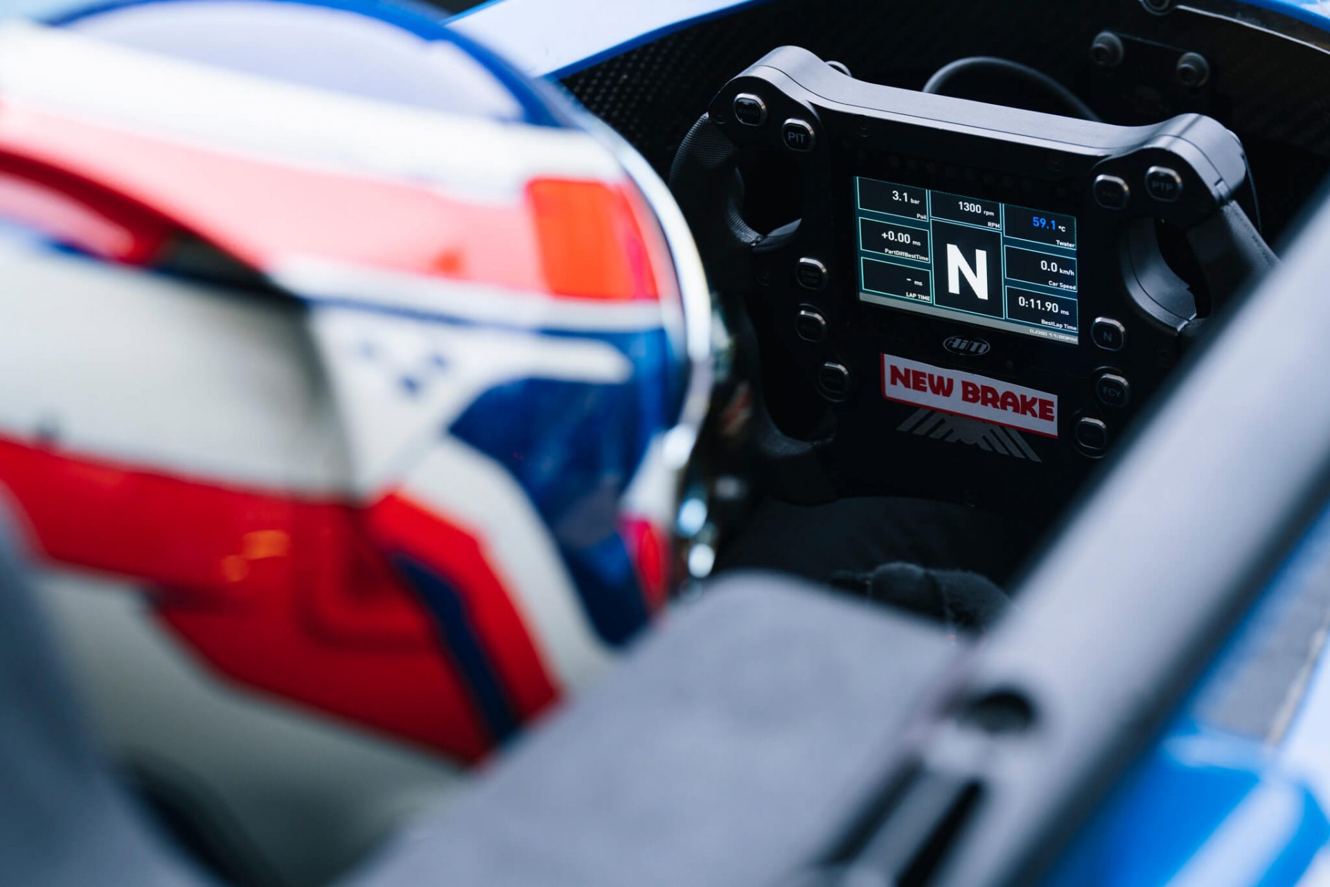 GP Explorer pilot in a race car