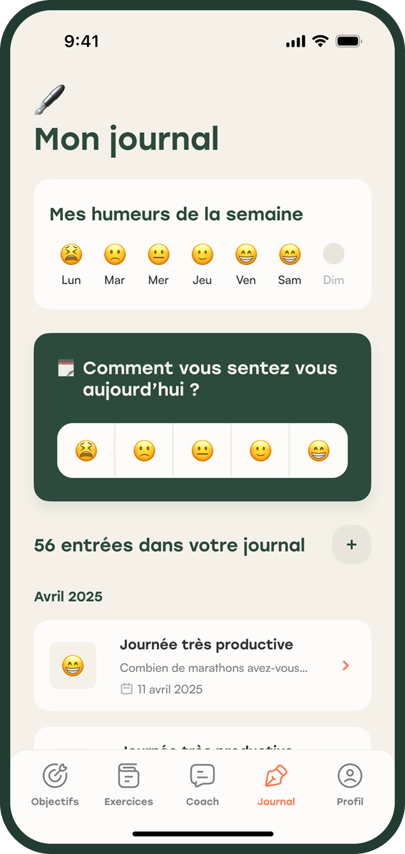 Mood journal