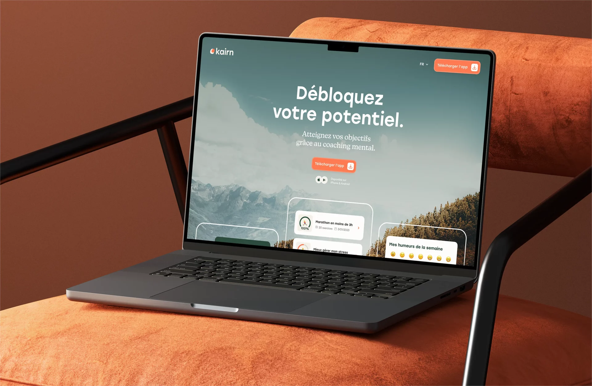 Laptop landing page kairn