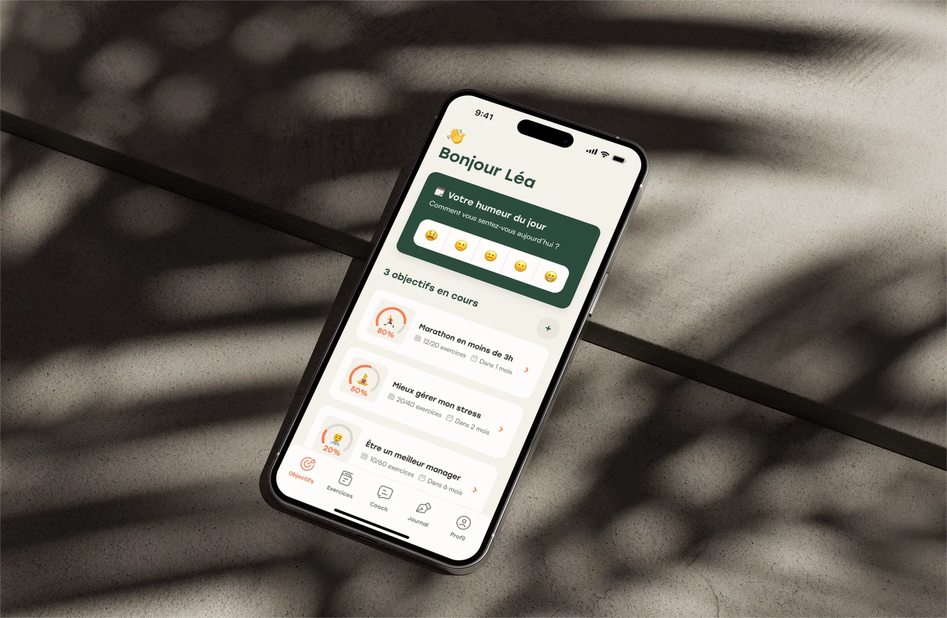 Objectives screen app